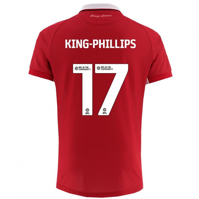 Danxen Kinder Zac King-Phillips #17 Rot Weiß Heimtrikot Trikot 2025/26 T-Shirt
