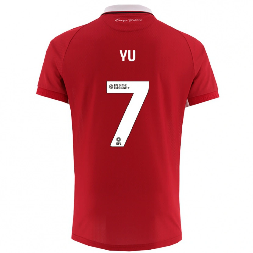 Danxen Kinder Yu Hirakawa #7 Rot Weiß Heimtrikot Trikot 2025/26 T-Shirt