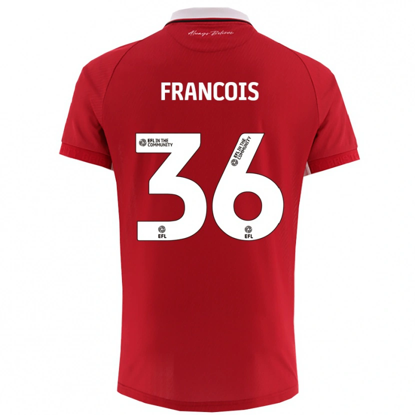 Danxen Kinder Marlee Francois #36 Rot Weiß Heimtrikot Trikot 2025/26 T-Shirt