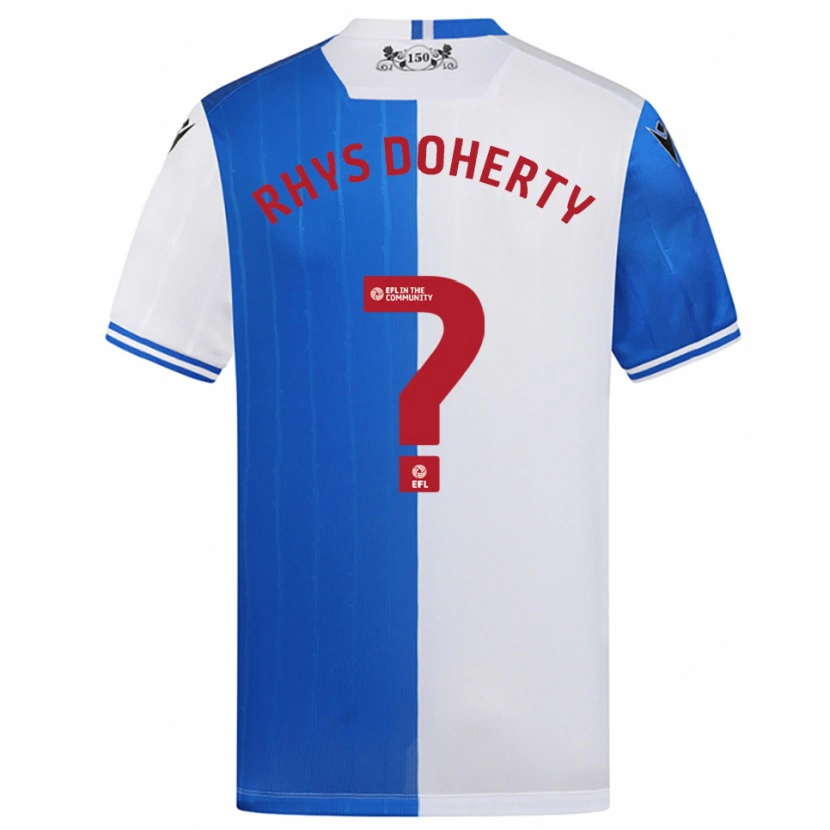 Danxen Kinder Rhys Doherty #0 Blau Weiß Heimtrikot Trikot 2025/26 T-Shirt