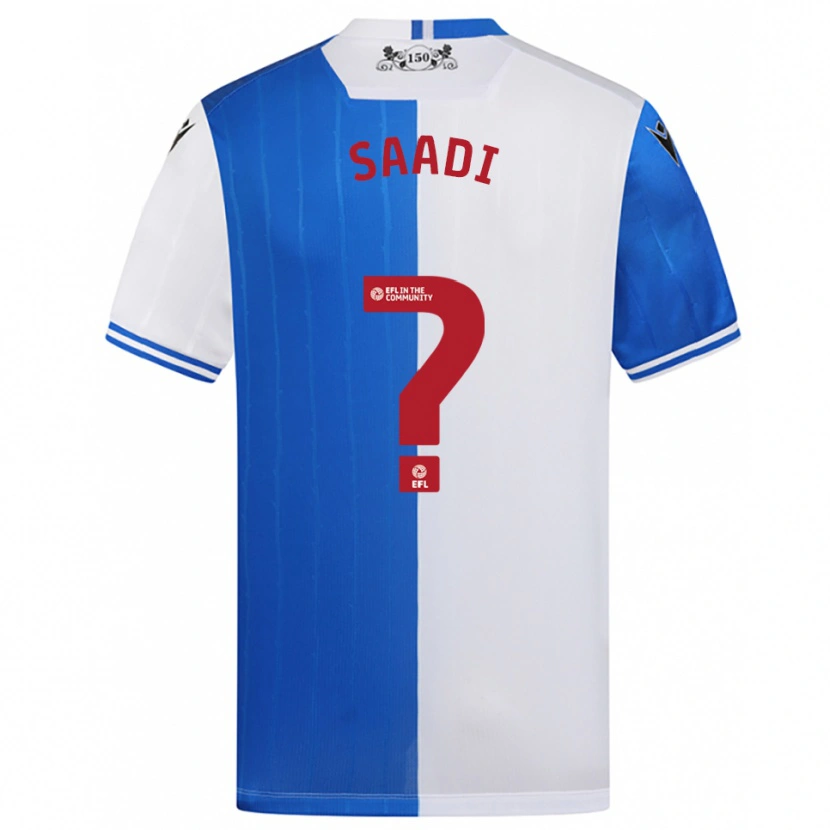 Danxen Kinder Jalil Saadi #0 Blau Weiß Heimtrikot Trikot 2025/26 T-Shirt