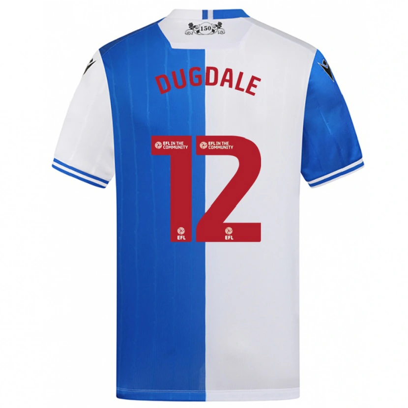 Danxen Kinder Rachel Dugdale #12 Blau Weiß Heimtrikot Trikot 2025/26 T-Shirt