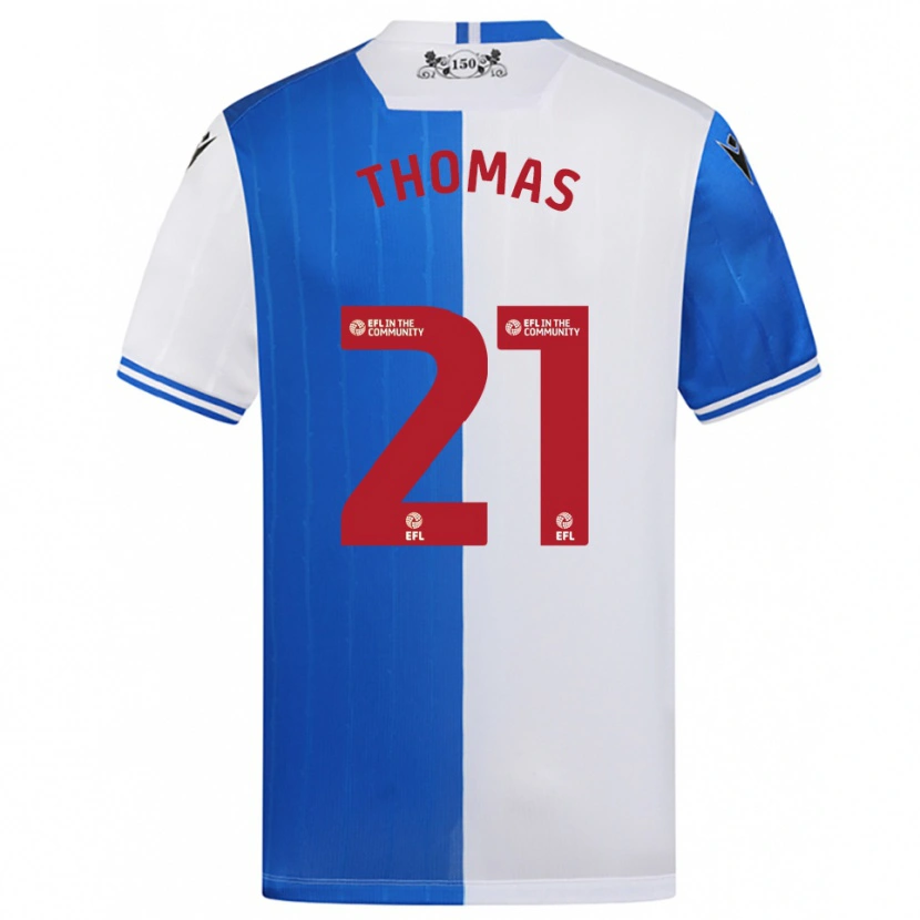 Danxen Kinder Lauren Thomas #21 Blau Weiß Heimtrikot Trikot 2025/26 T-Shirt