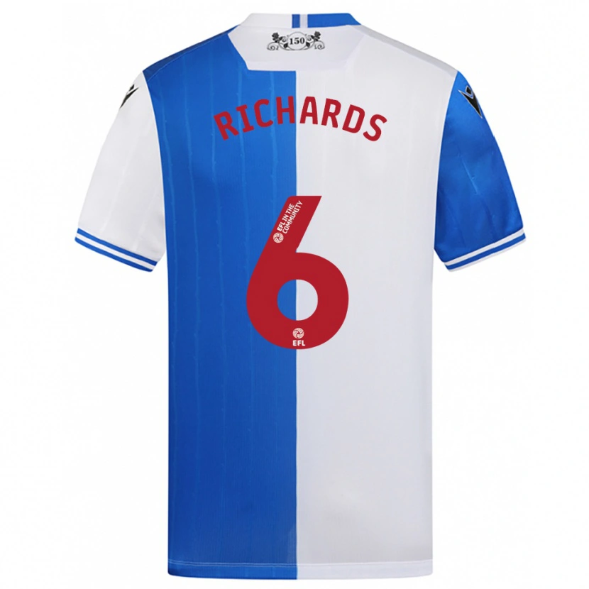 Danxen Kinder Jade Richards #6 Blau Weiß Heimtrikot Trikot 2025/26 T-Shirt