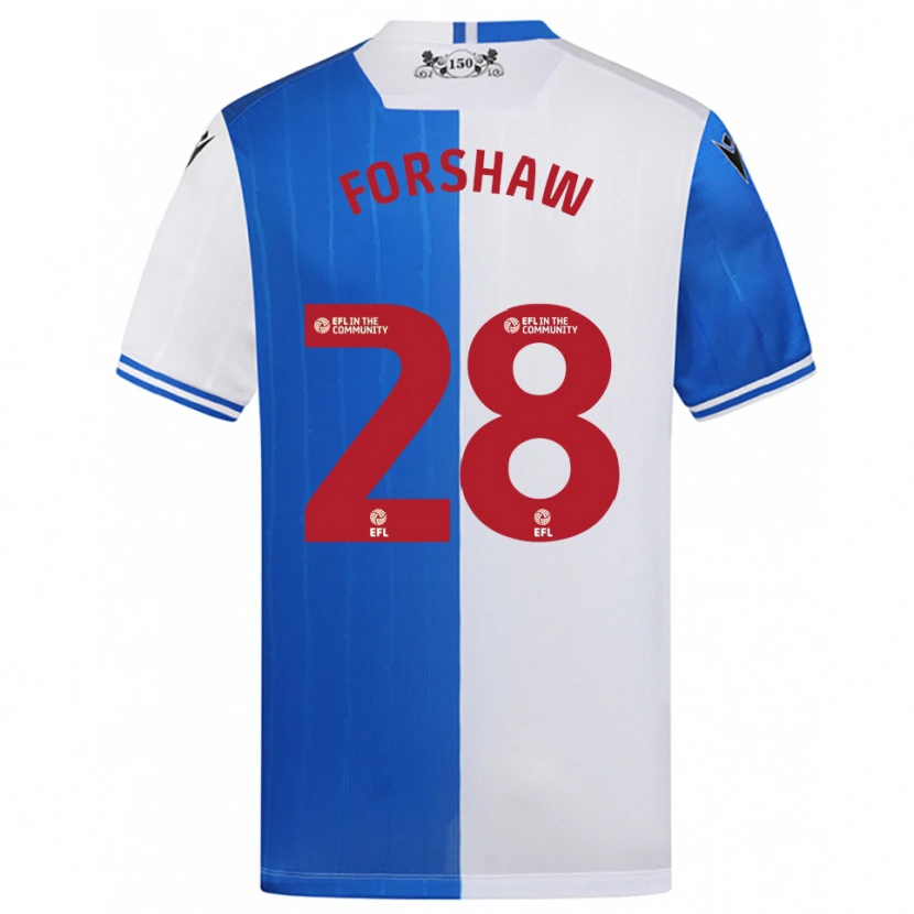 Danxen Kinder Adam Forshaw #28 Blau Weiß Heimtrikot Trikot 2025/26 T-Shirt