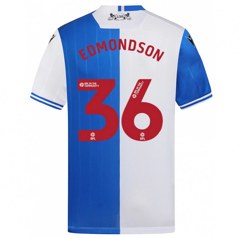 Danxen Kinder James Edmondson #36 Blau Weiß Heimtrikot Trikot 2025/26 T-Shirt