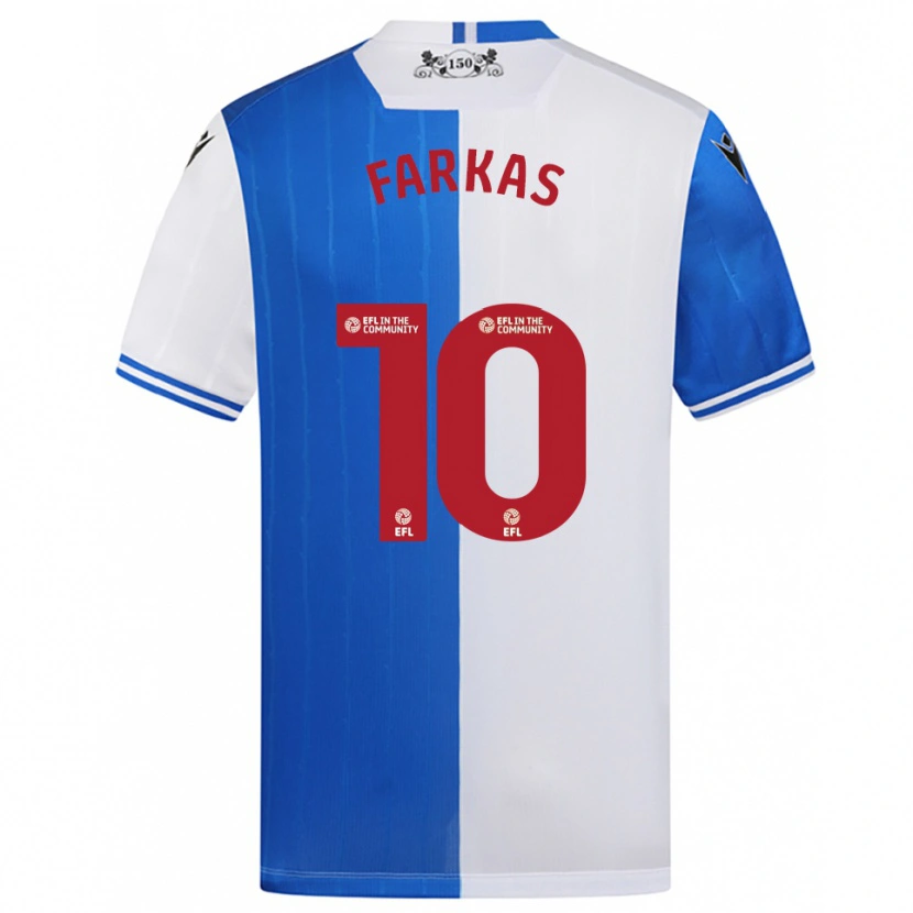 Danxen Kinder Patrik Farkas #10 Blau Weiß Heimtrikot Trikot 2025/26 T-Shirt