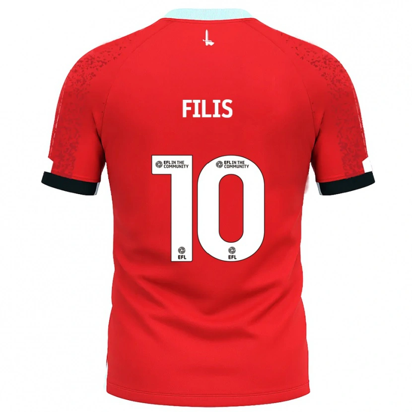 Danxen Kinder Melisa Filis #10 Rot Weiß Heimtrikot Trikot 2025/26 T-Shirt