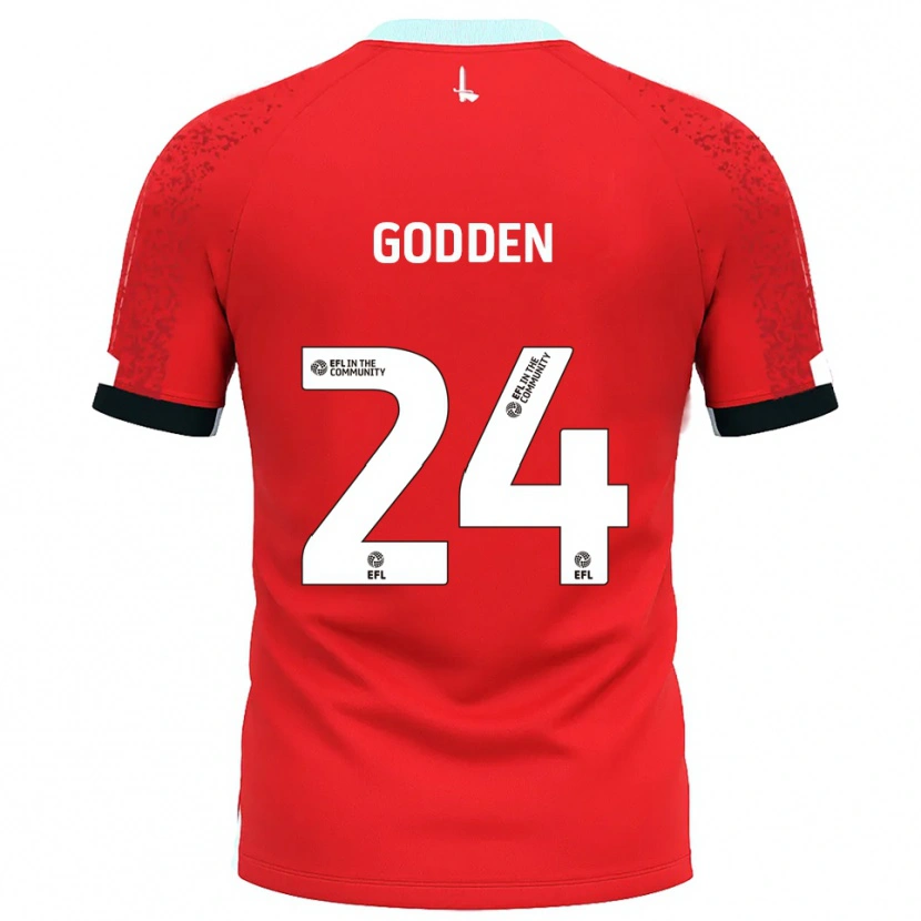 Danxen Kinder Matty Godden #24 Rot Weiß Heimtrikot Trikot 2025/26 T-Shirt