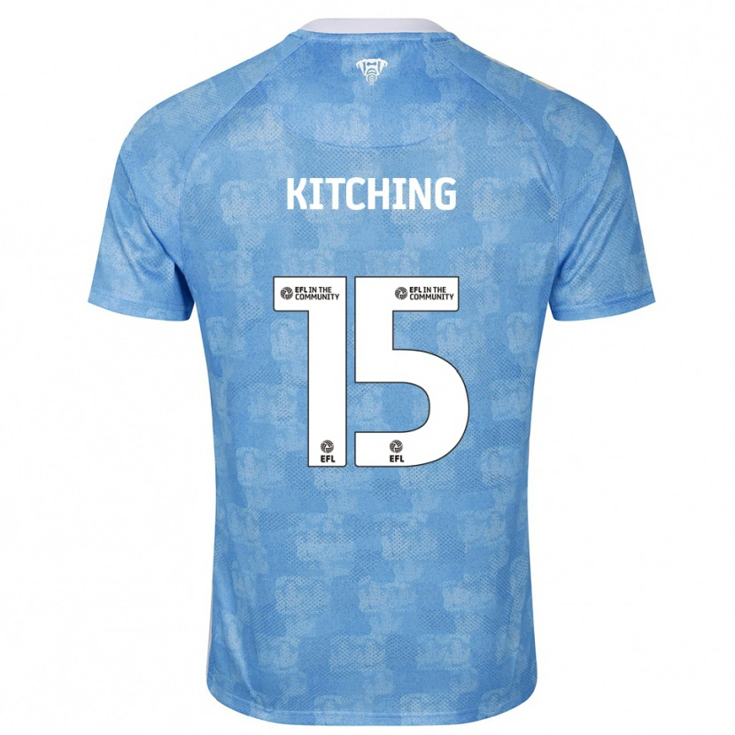 Danxen Kinder Liam Kitching #15 Himmelblau Weiß Heimtrikot Trikot 2025/26 T-Shirt