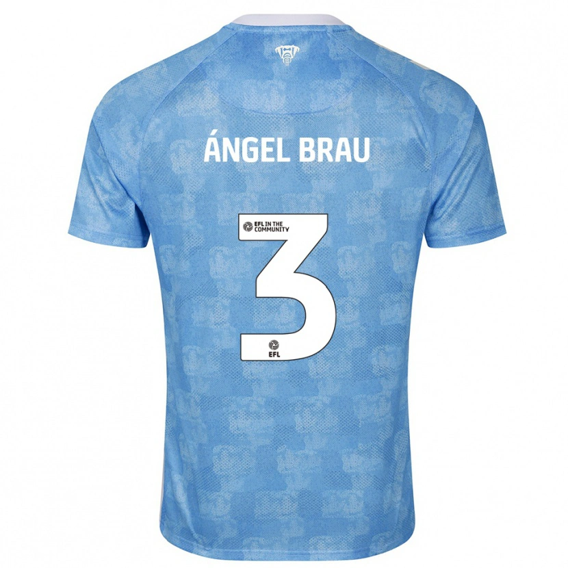 Danxen Kinder Miguel Ángel Brau #3 Himmelblau Weiß Heimtrikot Trikot 2025/26 T-Shirt