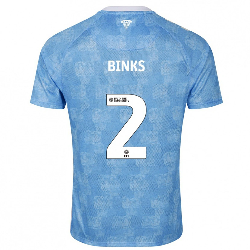 Danxen Kinder Luis Binks #2 Himmelblau Weiß Heimtrikot Trikot 2025/26 T-Shirt
