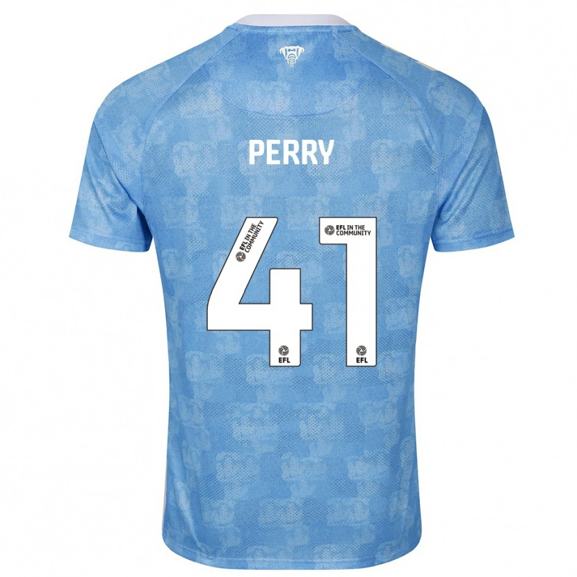 Danxen Kinder Callum Perry #41 Himmelblau Weiß Heimtrikot Trikot 2025/26 T-Shirt