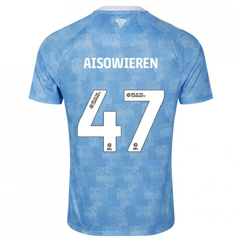 Danxen Kinder Evan Eghosa Aisowieren #47 Himmelblau Weiß Heimtrikot Trikot 2025/26 T-Shirt