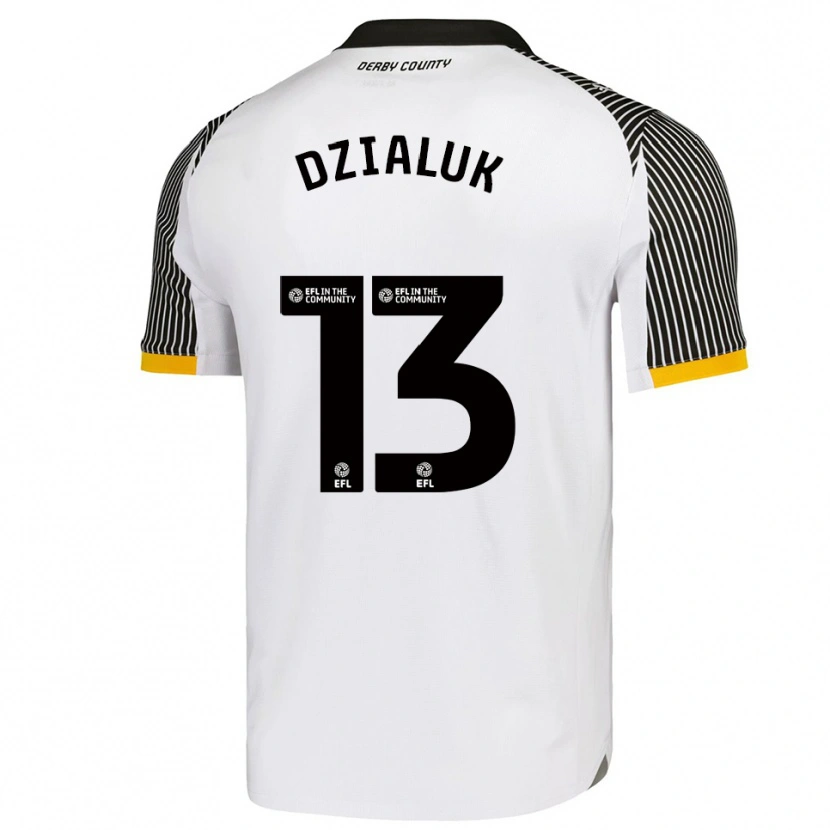 Danxen Kinder Cristiano Dzialuk #13 Weiß Schwarz Heimtrikot Trikot 2025/26 T-Shirt