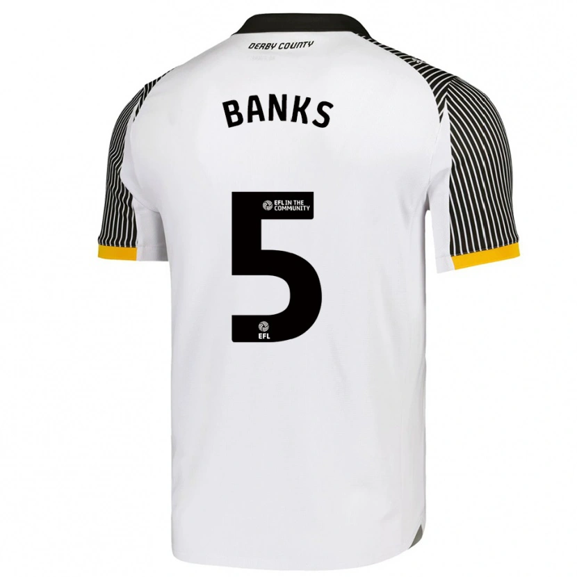 Danxen Kinder Luke Banks #5 Weiß Schwarz Heimtrikot Trikot 2025/26 T-Shirt