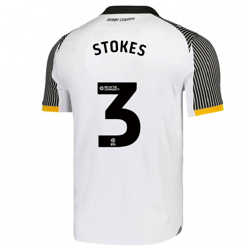Danxen Kinder George Stokes #3 Weiß Schwarz Heimtrikot Trikot 2025/26 T-Shirt