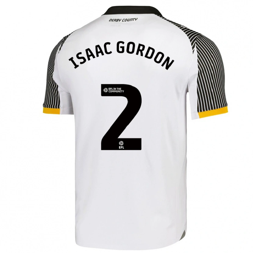 Danxen Kinder Isaac Gordon #2 Weiß Schwarz Heimtrikot Trikot 2025/26 T-Shirt