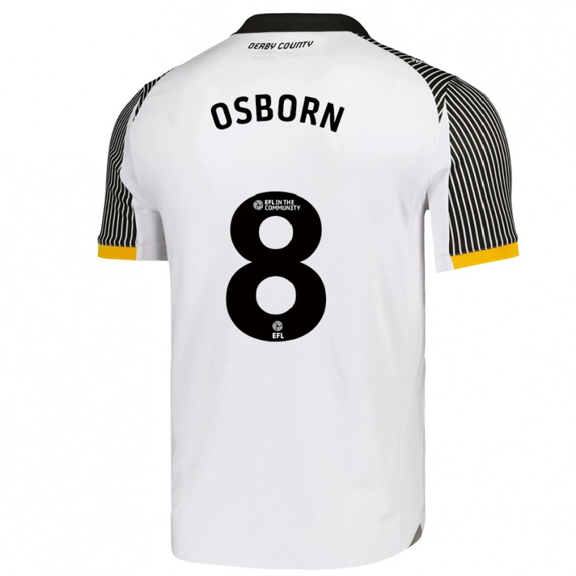 Danxen Kinder Ben Osborn #8 Weiß Schwarz Heimtrikot Trikot 2025/26 T-Shirt