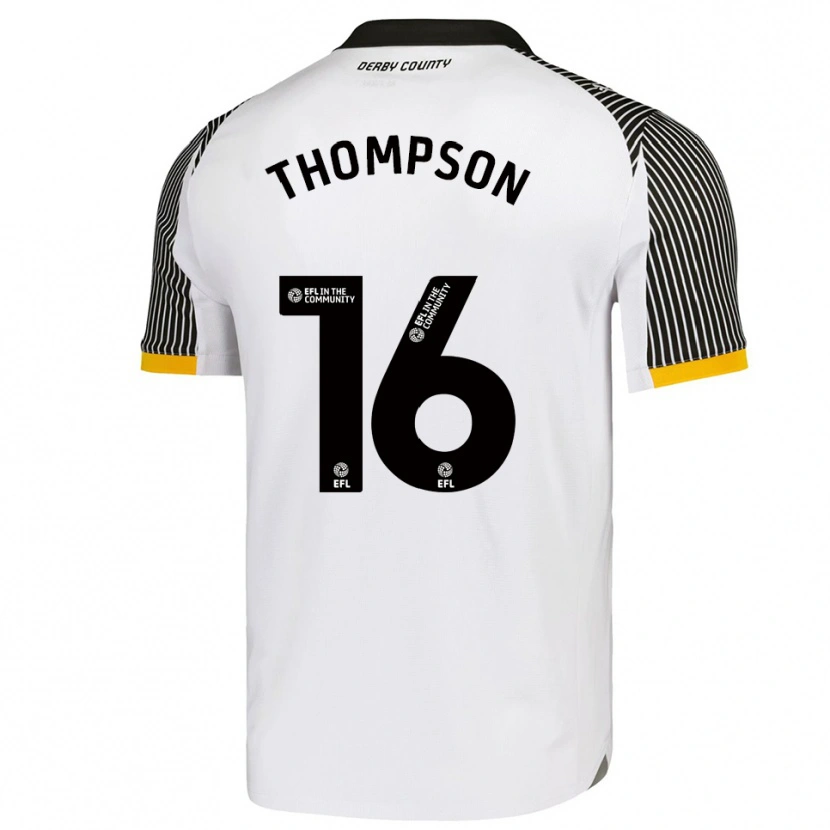 Danxen Kinder Liam Thompson #16 Weiß Schwarz Heimtrikot Trikot 2025/26 T-Shirt