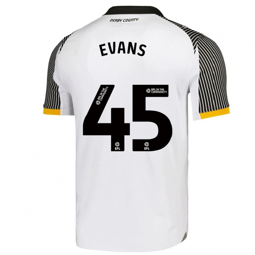Danxen Kinder Harry Evans #45 Weiß Schwarz Heimtrikot Trikot 2025/26 T-Shirt