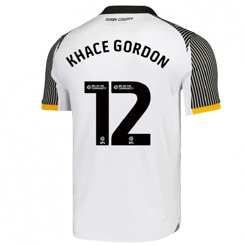 Danxen Kinder Khace Gordon #12 Weiß Schwarz Heimtrikot Trikot 2025/26 T-Shirt