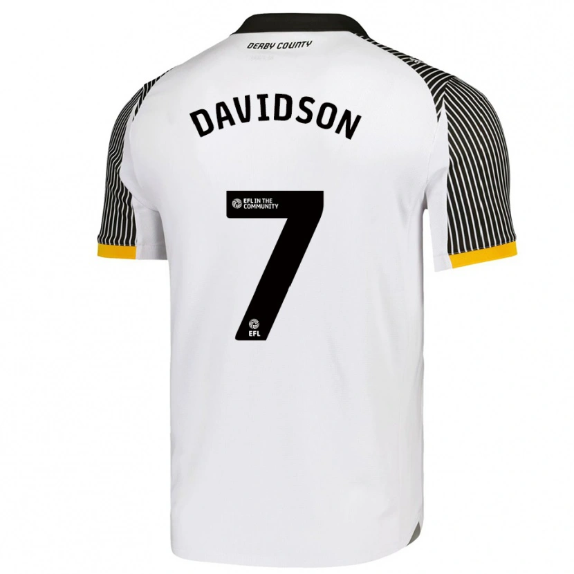 Danxen Kinder Jayden Davidson #7 Weiß Schwarz Heimtrikot Trikot 2025/26 T-Shirt