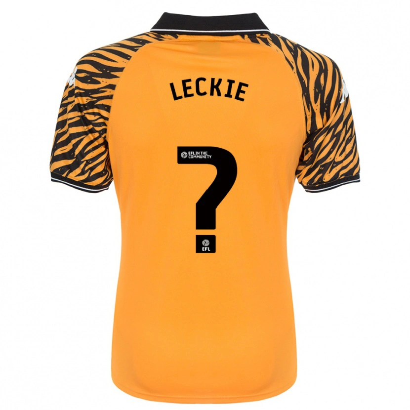 Danxen Kinder Jack Leckie #0 Orange Schwarz Heimtrikot Trikot 2025/26 T-Shirt