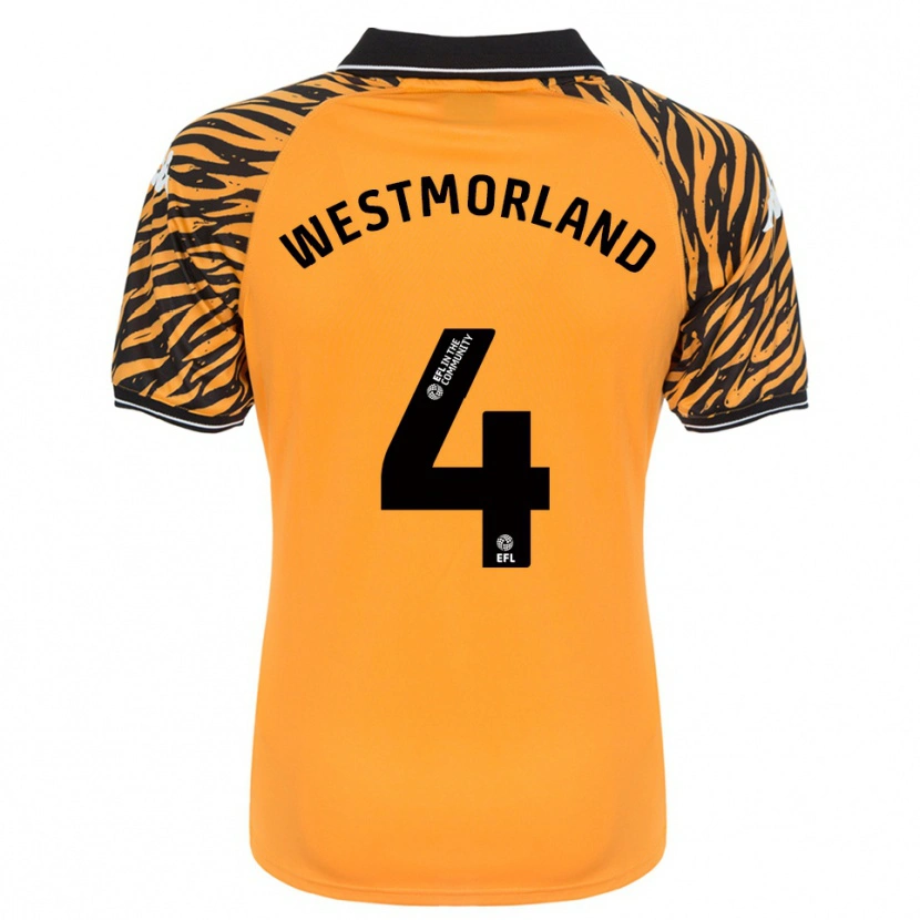 Danxen Kinder Emma Westmorland #4 Orange Schwarz Heimtrikot Trikot 2025/26 T-Shirt