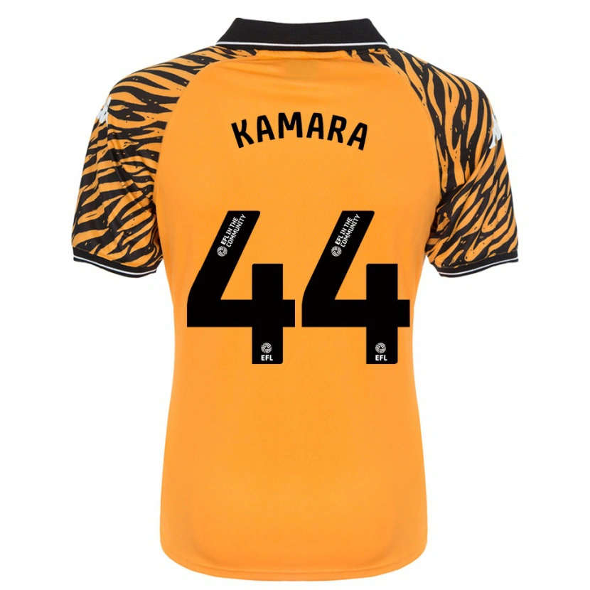 Danxen Kinder Abu Kamara #44 Orange Schwarz Heimtrikot Trikot 2025/26 T-Shirt