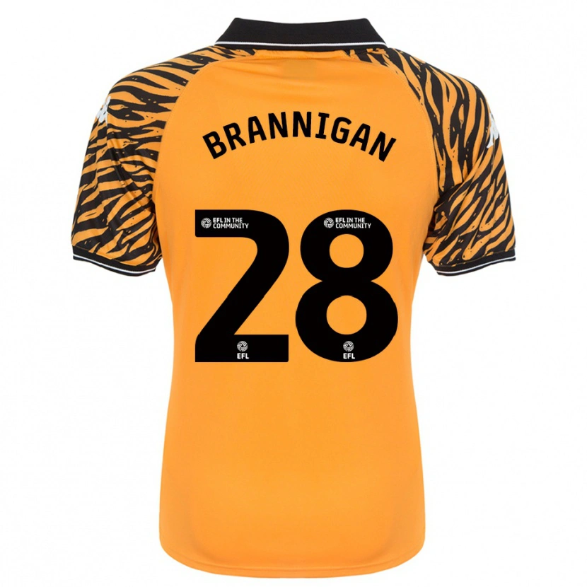 Danxen Kinder Aoife Brannigan #28 Orange Schwarz Heimtrikot Trikot 2025/26 T-Shirt