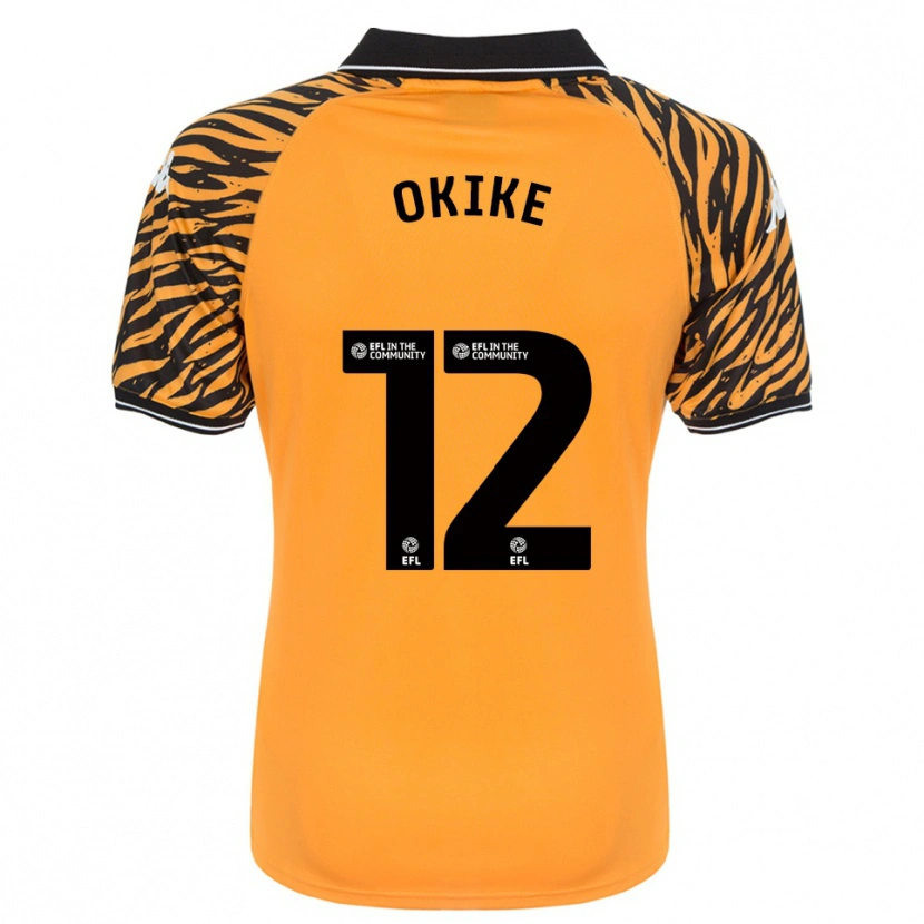 Danxen Kinder Calvin Okike #12 Orange Schwarz Heimtrikot Trikot 2025/26 T-Shirt