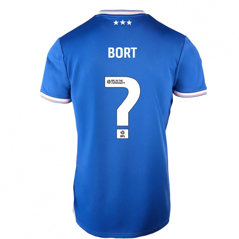 Danxen Kinder Antoni Bort #0 Blau Weiß Heimtrikot Trikot 2025/26 T-Shirt