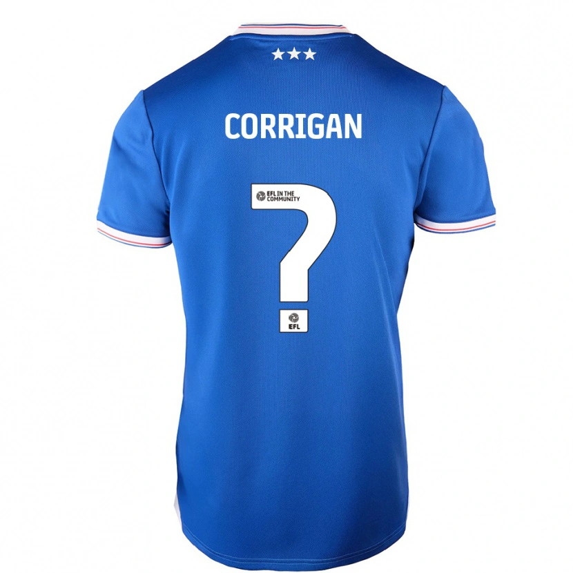 Danxen Kinder Finlay Corrigan #0 Blau Weiß Heimtrikot Trikot 2025/26 T-Shirt