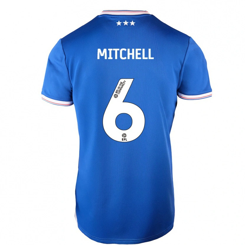 Danxen Kinder Leah Mitchell #6 Blau Weiß Heimtrikot Trikot 2025/26 T-Shirt