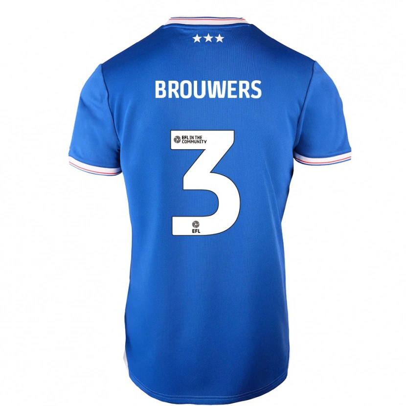 Danxen Kinder Steve Brouwers #3 Blau Weiß Heimtrikot Trikot 2025/26 T-Shirt