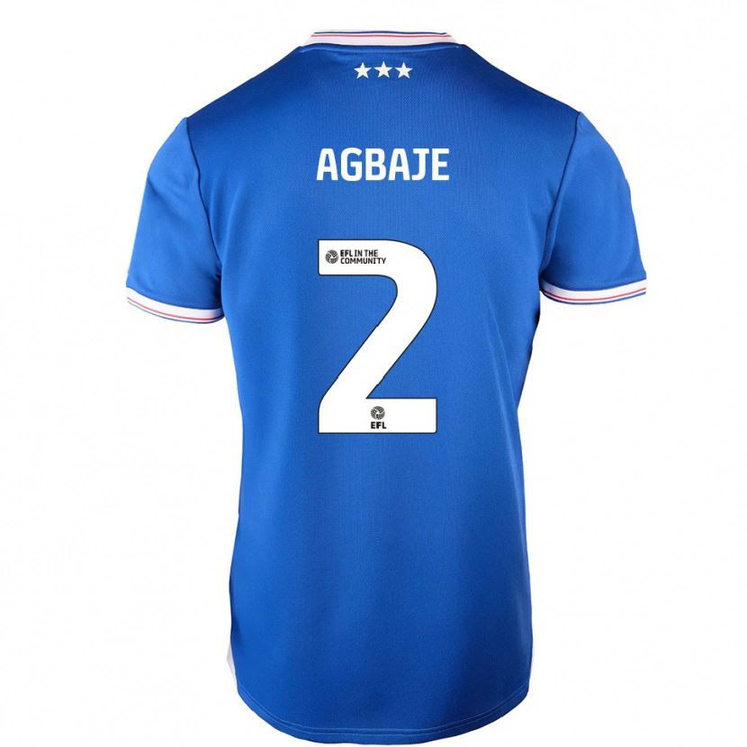 Danxen Kinder Edwin Agbaje #2 Blau Weiß Heimtrikot Trikot 2025/26 T-Shirt
