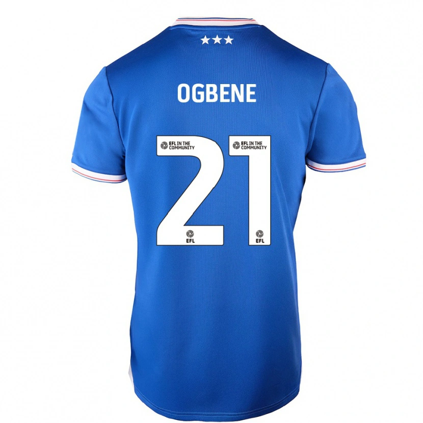 Danxen Kinder Chiedozie Ogbene #21 Blau Weiß Heimtrikot Trikot 2025/26 T-Shirt