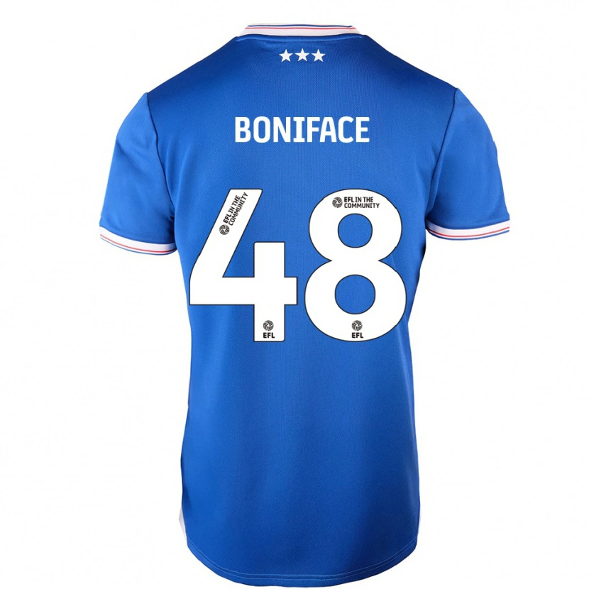 Danxen Kinder Somto Boniface #48 Blau Weiß Heimtrikot Trikot 2025/26 T-Shirt