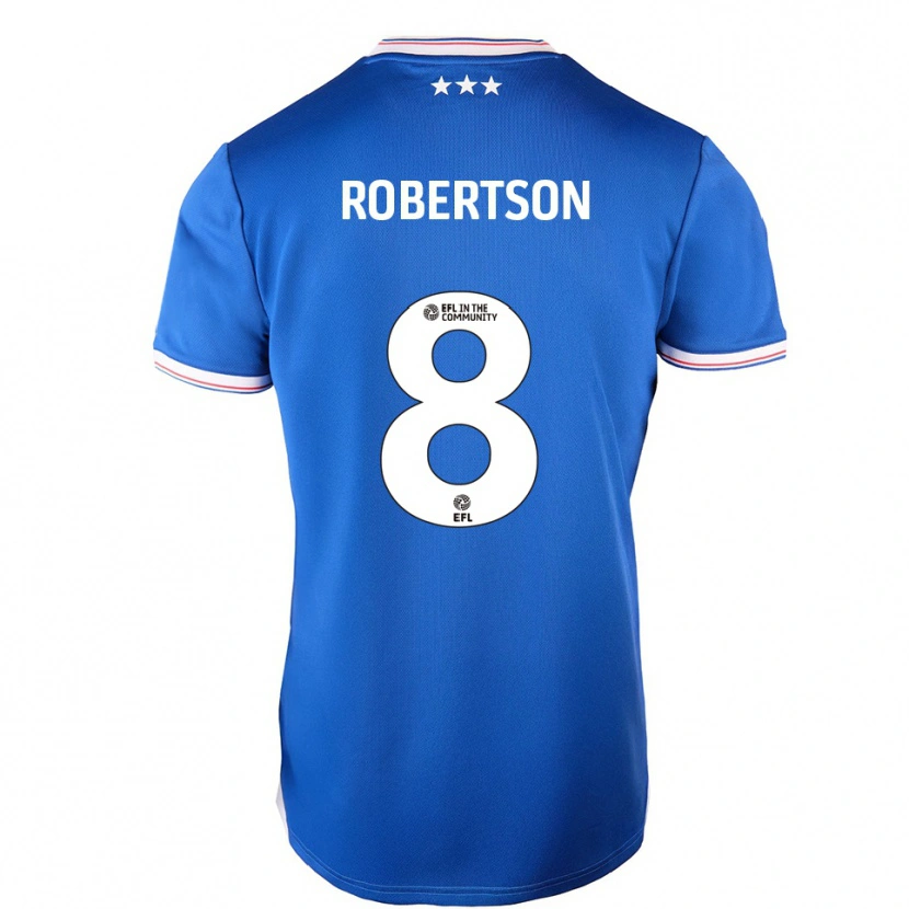 Danxen Kinder Kyra Robertson #8 Blau Weiß Heimtrikot Trikot 2025/26 T-Shirt