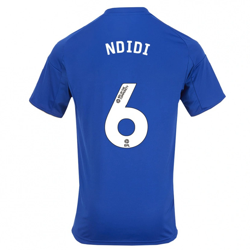 Danxen Kinder Wilfred Ndidi #6 Blau Gold Heimtrikot Trikot 2025/26 T-Shirt