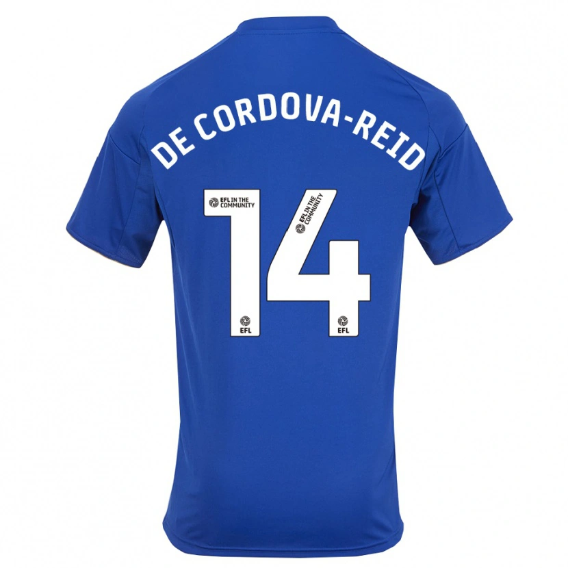 Danxen Kinder Bobby De Cordova-Reid #14 Blau Gold Heimtrikot Trikot 2025/26 T-Shirt
