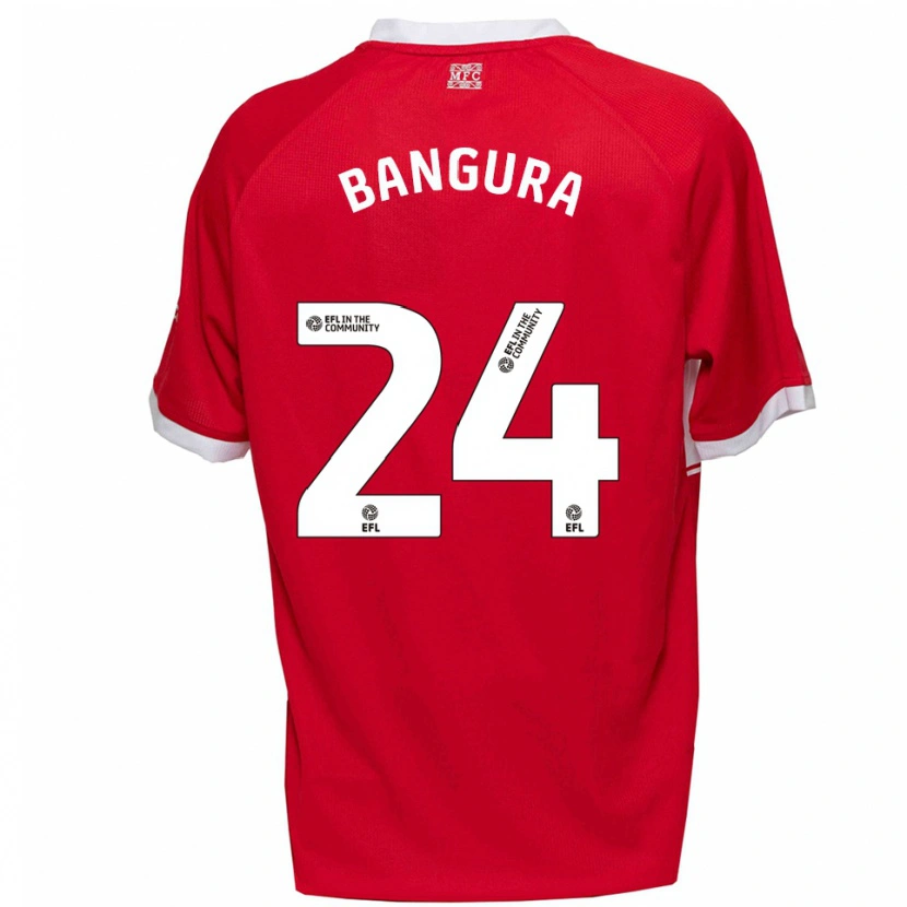 Danxen Kinder Alex Bangura #24 Rot Weiß Heimtrikot Trikot 2025/26 T-Shirt