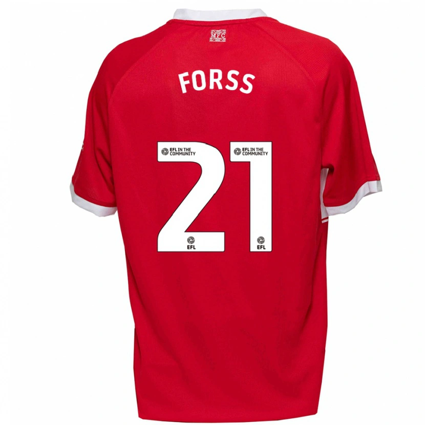 Danxen Kinder Marcus Forss #21 Rot Weiß Heimtrikot Trikot 2025/26 T-Shirt