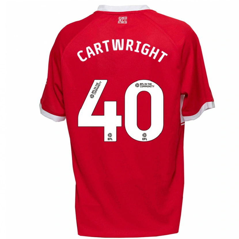 Danxen Kinder Finlay Cartwright #40 Rot Weiß Heimtrikot Trikot 2025/26 T-Shirt