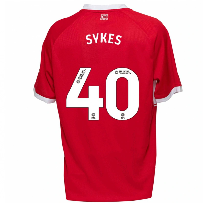 Danxen Kinder Cain Sykes #40 Rot Weiß Heimtrikot Trikot 2025/26 T-Shirt