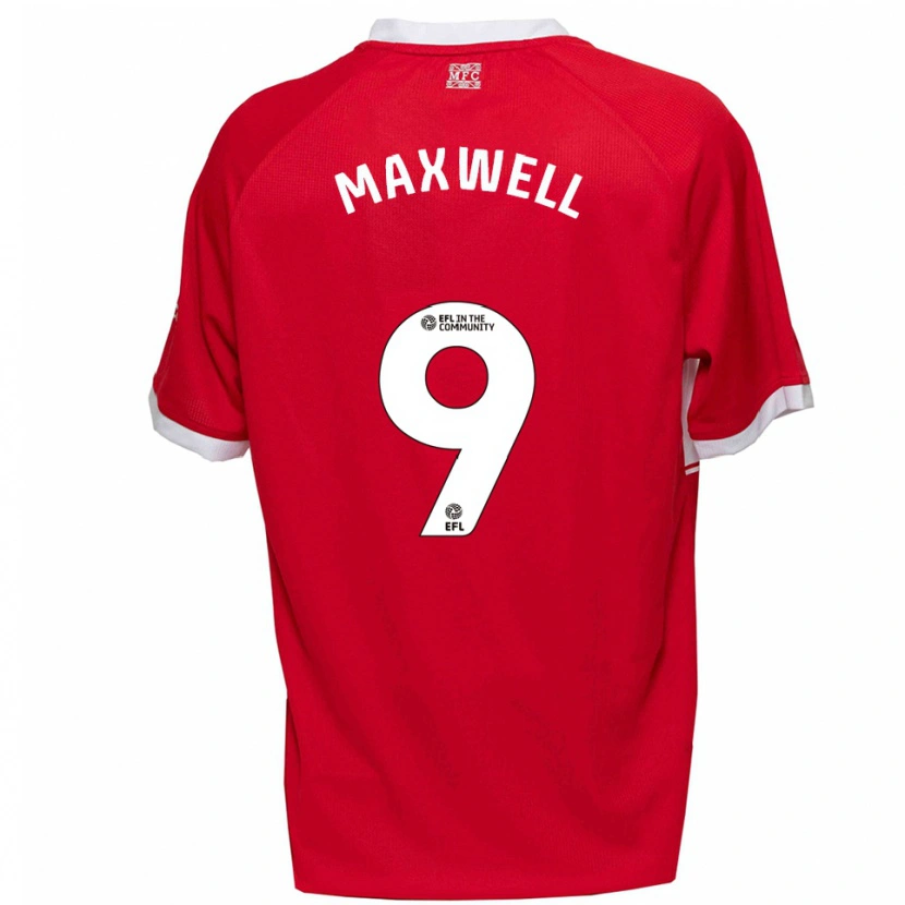 Danxen Kinder Armani Maxwell #9 Rot Weiß Heimtrikot Trikot 2025/26 T-Shirt