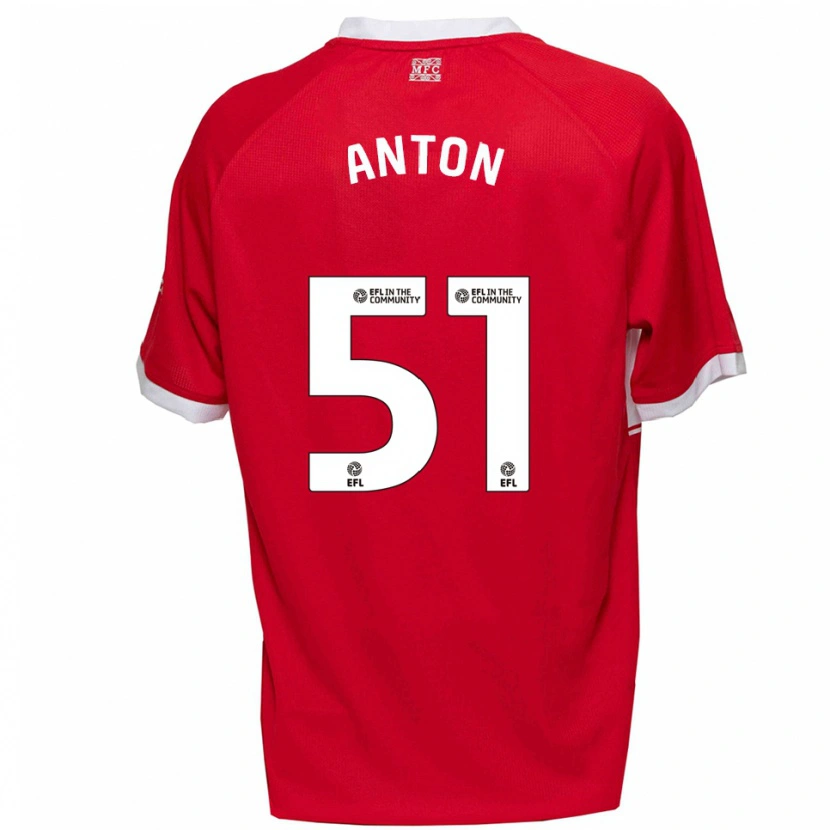 Danxen Kinder Anton Palmer #51 Rot Weiß Heimtrikot Trikot 2025/26 T-Shirt
