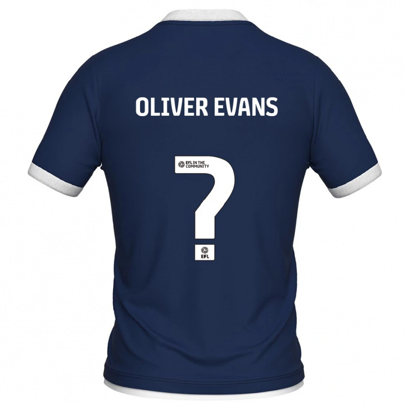 Danxen Kinder Oliver Evans #0 Marine Weiß Heimtrikot Trikot 2025/26 T-Shirt