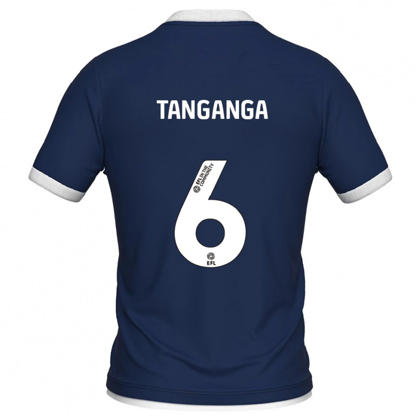Danxen Kinder Japhet Tanganga #6 Marine Weiß Heimtrikot Trikot 2025/26 T-Shirt